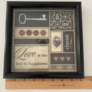 Black framed LOVE wall art! 8x8